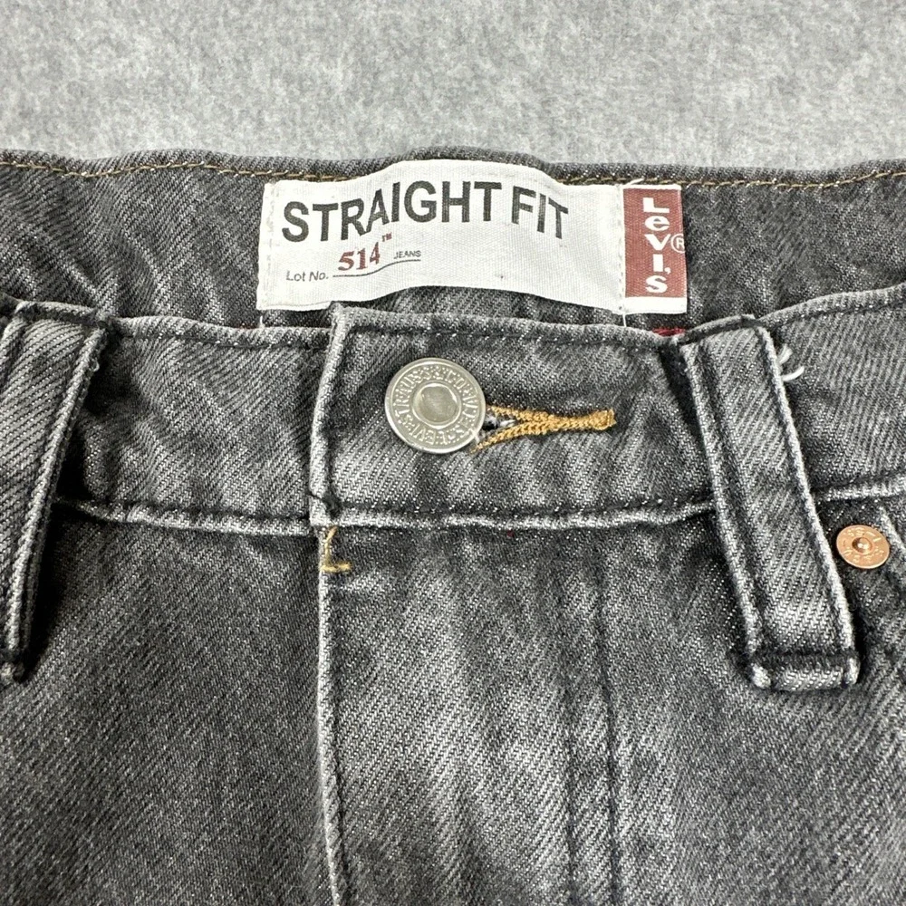 Levis 514 Jeans Men's Straight Leg Black Stretch Denim Casual 5-Pocket‎ 34x32
